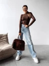 Body damskie OLAVOGA PELLE 2025 brązowe  - maWer Fashion