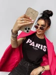 T-shirt damski OLAVOGA NANTE 2025 czarny - maWer Fashion