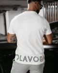 T-shirt męski OLAVOGA DARK MODE 2025 ecru - maWer Fashion