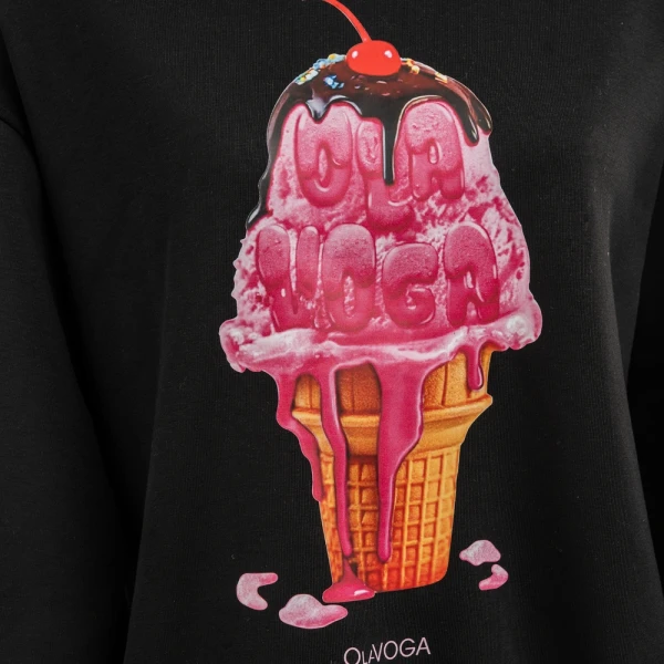 Bluza damska OLAVOGA KIRAZ 2025 czarna - maWer Fashion