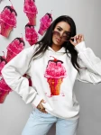 Bluza damska OLAVOGA KIRAZ 2025 ecru - maWer Fashion