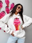 Bluza damska OLAVOGA KIRAZ 2025 ecru - maWer Fashion