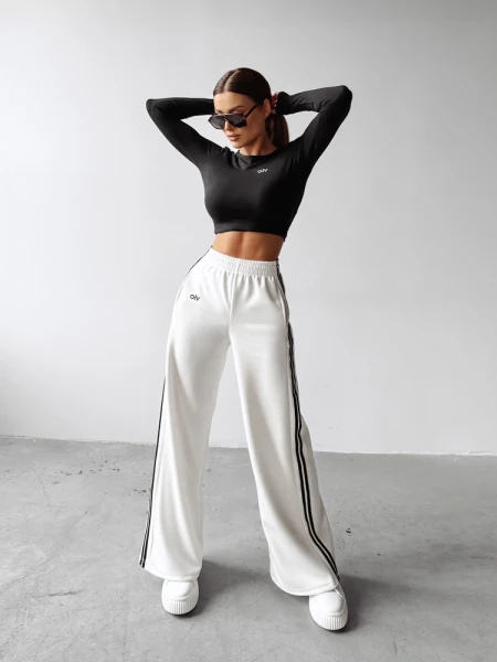 Spodnie damskie OLAVOGA DELINE 2025 ecru - maWer Fashion