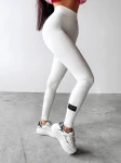 Legginsy damskie OLAVOGA REGI 2025 ecru - maWer Fashion