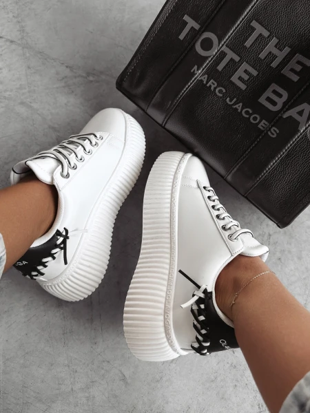 Buty damskie sneakersy OLAVOGA LUCKY 2025 białe - maWer Fashion