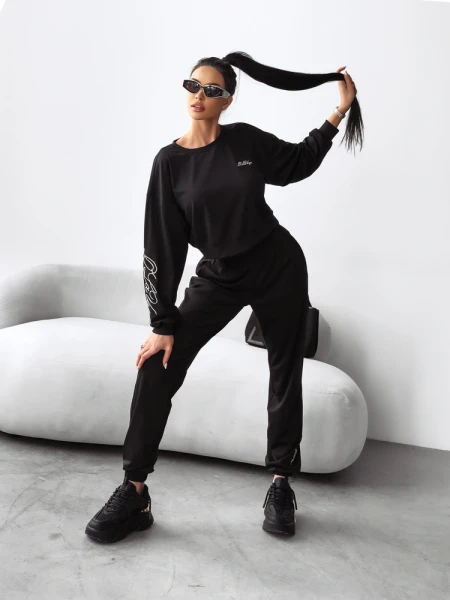 Komplet damski OLAVOGA BRANCH 2025 czarny - maWer Fashion