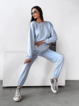 Komplet damski OLAVOGA BRANCH 2025 błękit - maWer Fashion