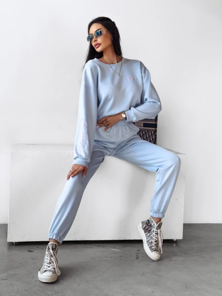 Komplet damski OLAVOGA BRANCH 2025 błękit - maWer Fashion