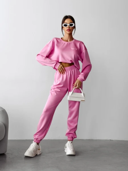 Komplet damski OLAVOGA BRANCH 2025 róż - maWer Fashion