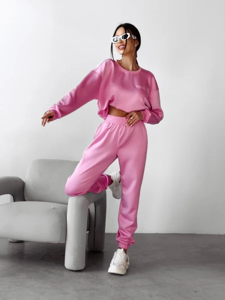 Komplet damski OLAVOGA BRANCH 2025 róż - maWer Fashion
