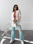 Marynarka damska OLAVOGA MARTINI 2025 ecru - maWer Fashion