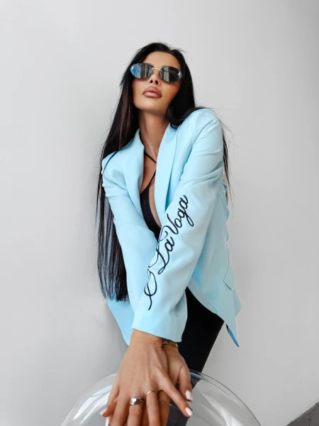 Marynarka damska OLAVOGA MARTINI 2025 błękit - maWer Fashion