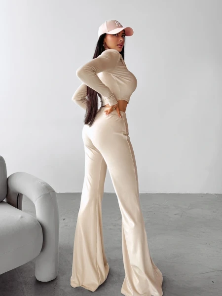 Komplet damski OLAVOGA PRIMROSE 2025 beż - maWer Fashion