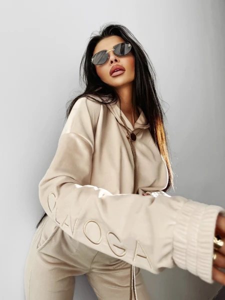 Komplet damski OLAVOGA LAGOS 2025 beż - maWer Fashion