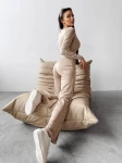 Kombinezon damski OLAVOGA BLISS 2025 beżowy - maWer Fashion