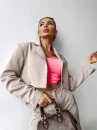 Komplet damski OLAVOGA MOHITO 2025 beżowy - maWer Fashion