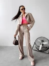 Komplet damski OLAVOGA MOHITO 2025 beżowy - maWer Fashion