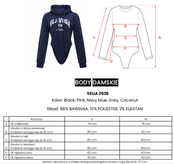 Body OLAVOGA SELIA 2026 czarne - maWer Fashion