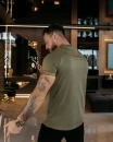 T-shirt męski OLAVOGA RAYSIER 2026 khaki - maWer Fashion