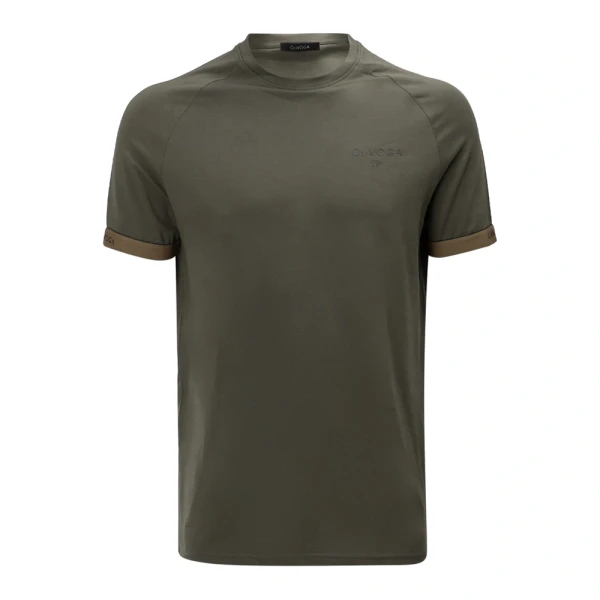 T-shirt męski OLAVOGA RAYSIER 2026 khaki - maWer Fashion