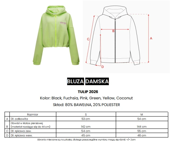 Bluza damska OLAVOGA TULIP 2026 zielona - maWer Fashion