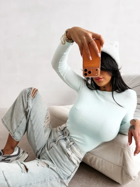 Bluzka damska OLAVOGA MIRIAM 2026 mięta - maWer Fashion