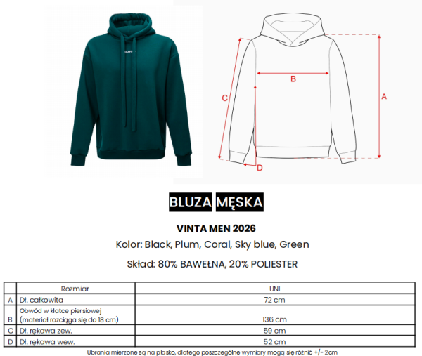 Bluza męska OLAVOGA VINTA MEN 2026 - maWer Fashion