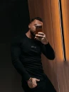 Bluzka męska longsleeve OLAVOGA ZURI 2026 czarna - maWer Fashion