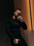 Bluzka męska longsleeve OLAVOGA ZURI 2026 czarna - maWer Fashion