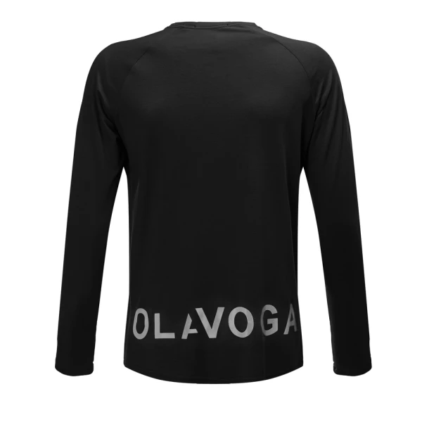 Bluzka męska longsleeve OLAVOGA ZURI 2026 czarna - maWer Fashion