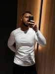 Bluzka męska longsleeve OLAVOGA ZURI 2026 ecru - maWer Fashion