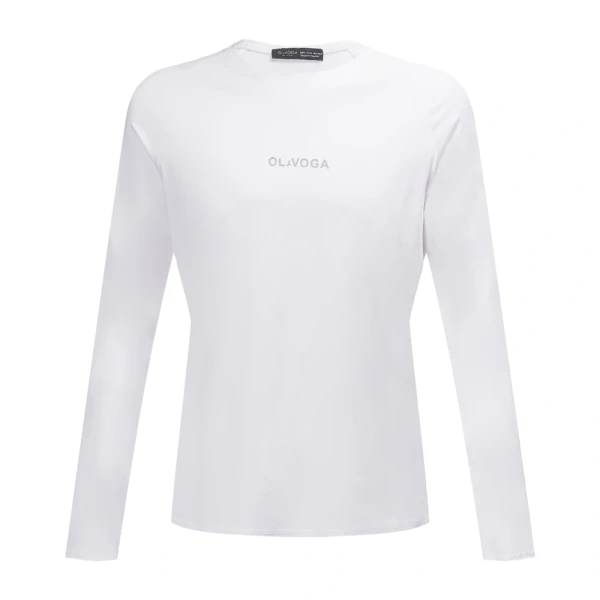 Bluzka męska longsleeve OLAVOGA ZURI 2026 ecru - maWer Fashion