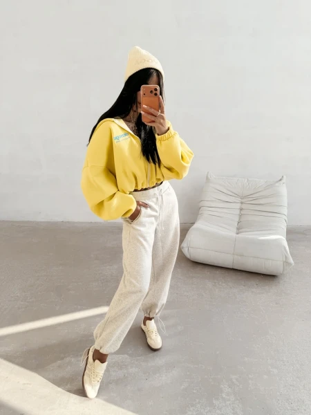 Bluza damska OLAVOGA TULIP 2026 żółta - maWer Fashion