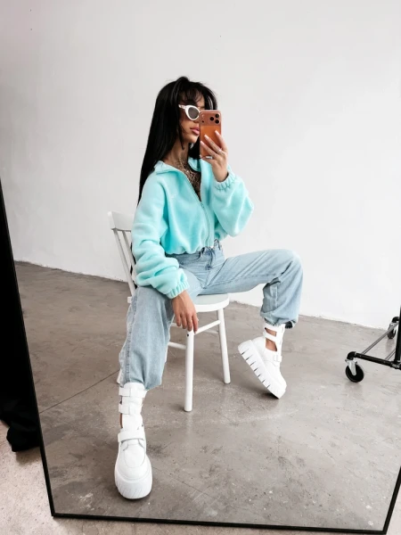 Bluza damska OLAVOGA SOFTI 2026 miętowa - maWer Fashion