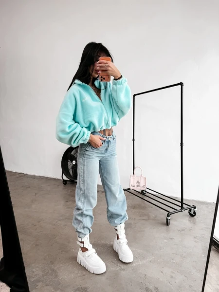 Bluza damska OLAVOGA SOFTI 2026 miętowa - maWer Fashion