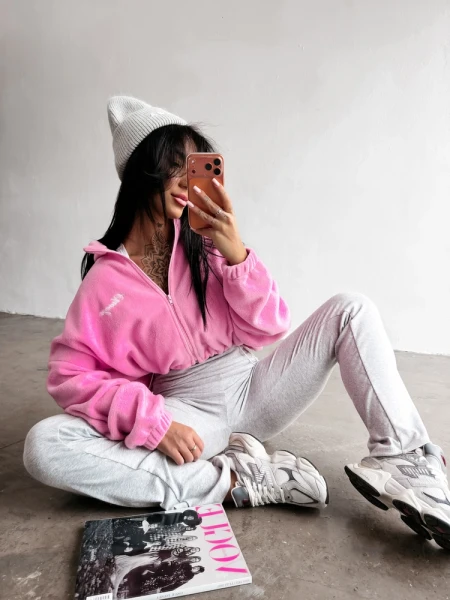 Bluza damska OLAVOGA SOFTI 2026 róż - maWer Fashion