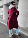 Płaszcz damski OLAVOGA PRIMO bordowy – maWer Fashion