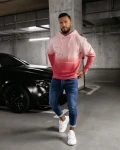 Bluza męska OLAVOGA FADE MEN brzoskwinia - maWer Fashion