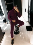 Komplet męski OLAVOGA ELEMENTAL 2026 śliwka - maWer Fashion