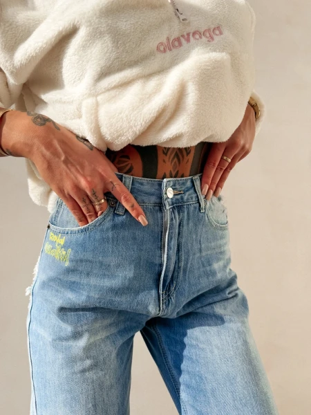 Spodnie damskie jeansy OLAVOGA VIVID 2026 ciemny jeans - maWer Fashion