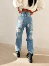Spodnie damskie jeansy OLAVOGA VIVID 2026 ciemny jeans - maWer Fashion
