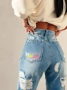 Spodnie damskie jeansy OLAVOGA VIVID 2026 ciemny jeans - maWer Fashion