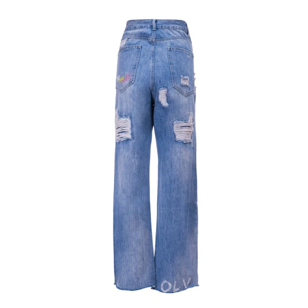Spodnie damskie jeansy OLAVOGA VIVID 2026 ciemny jeans - maWer Fashion