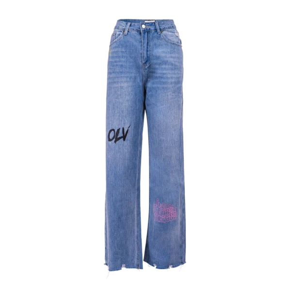 Spodnie damskie jeansy OLAVOGA VIVID 2026 ciemny jeans - maWer Fashion