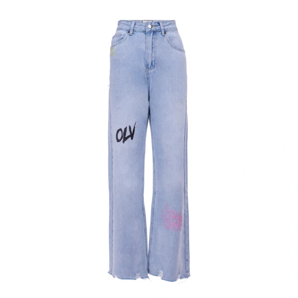 Spodnie damskie jeansy OLAVOGA VIVID 2026 jasny jeans - maWer Fashion