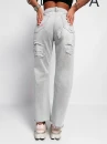 Spodnie damskie jeansy OLAVOGA VIVID 2026 szare - maWer Fashion