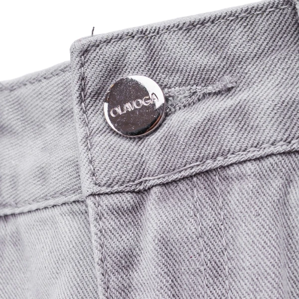 Spodnie damskie jeansy OLAVOGA VIVID 2026 szare - maWer Fashion