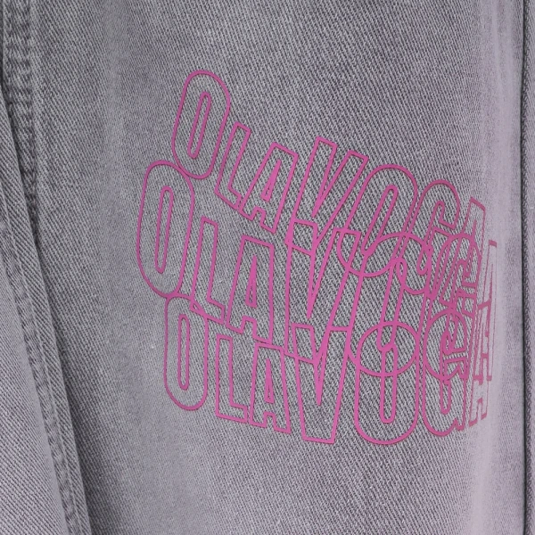 Spodnie damskie jeansy OLAVOGA VIVID 2026 szare - maWer Fashion