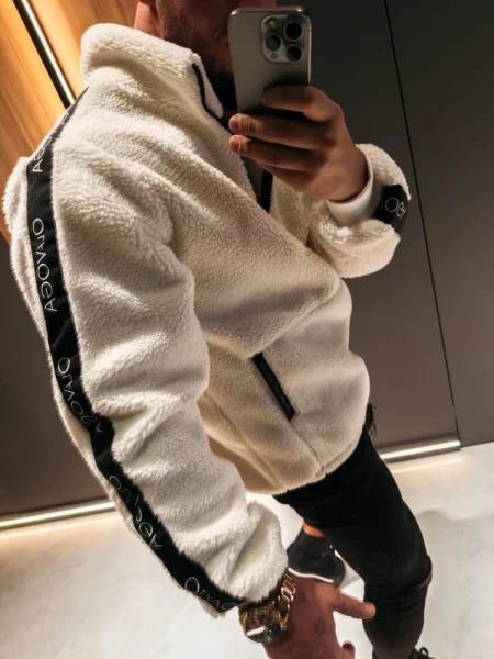 Bluza męska polar OLAVOGA SETTLINE 2026 ecru - maWer Fashion
