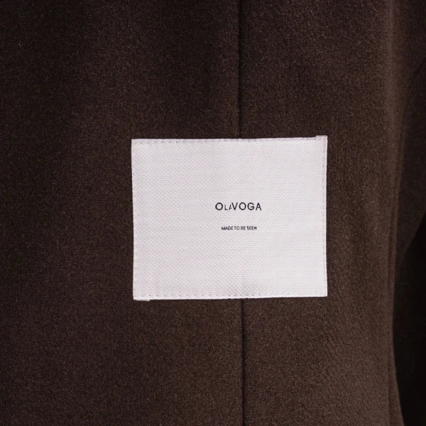 Marynarka damska OLAVOGA HUSH 2026 brąz - maWer Fashion